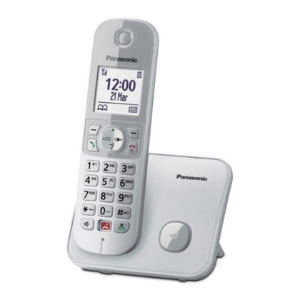 KX-TG6851JTS Cordless DECT Display 1.8'' Blocco Chiamate ID Vivavoce Argento