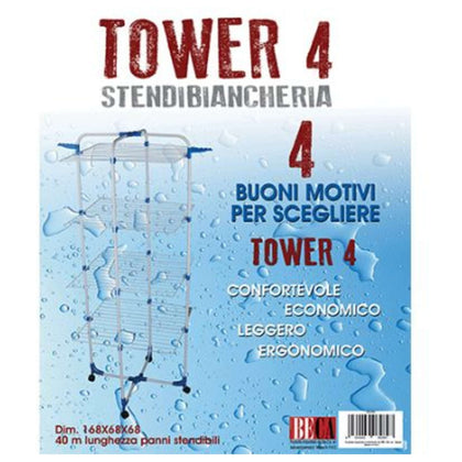 Stendibiancheria Tower 4 Piani 168X68X6