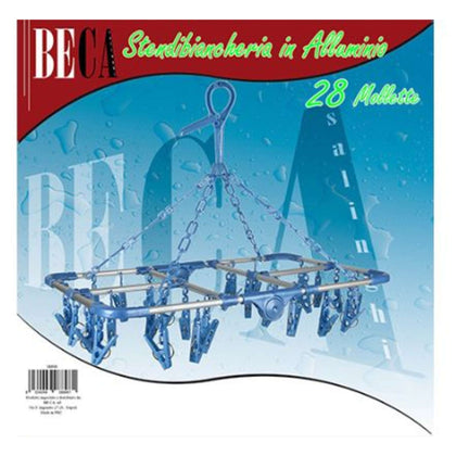 Stendibiancheria Rettagolare Pieghevole Alluminio - 28 Mollette 08898