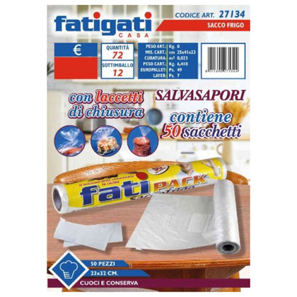 Sacchetti Buste per Frigo 50 pezzi - 23X32 cm 27134