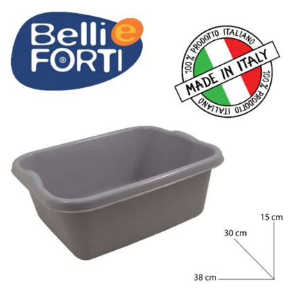 Bacinella Rett 10Lt Grigio Bef