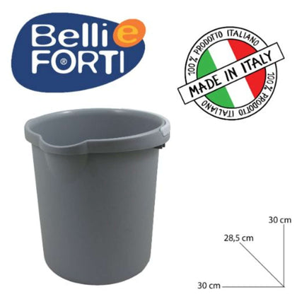 Secchio 12Lt D30Xh28,5 Cm Grigio - Belli E Forti