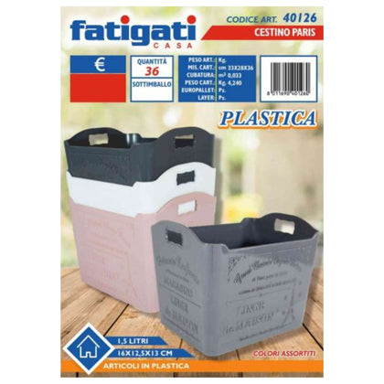 Cestino Paris 1.5Lt 40126 Fat.