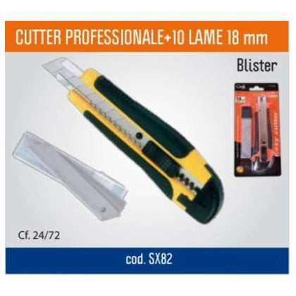 Taglierino Blister 10 Lame Sx82 Cilvani