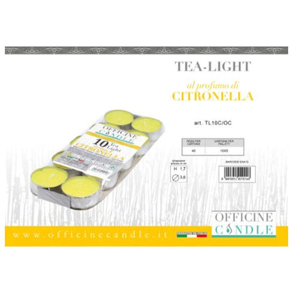 Citronella Candela Tealight 10Pz Tl10