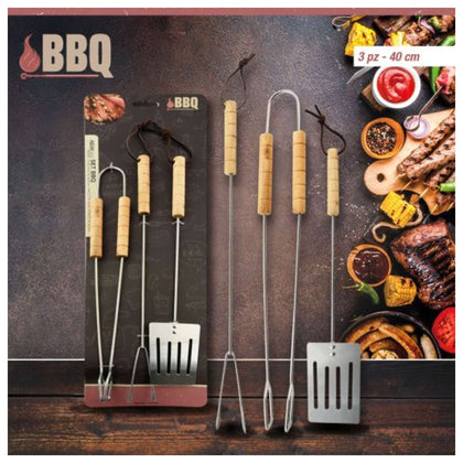 Mestoli 3 Pz Barbecue Manico L.953837Abm