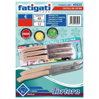 Coltelli Cucina 6Pz Tortora 43523 Fat