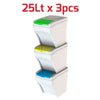 Pattumiera 3Pz Diff. 25Lt Bianco 901868