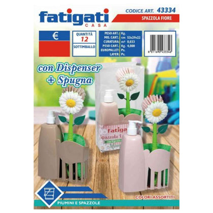 Spazzola Fiore+Dispenser Spugna 43334 Fa