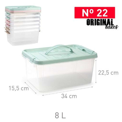 Scatola 8Lt 34X22,5X15,5 Cm Con Maniglie 115671A