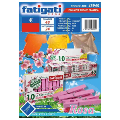 Mollette 10Pz Rosa Pl 43945 Fat