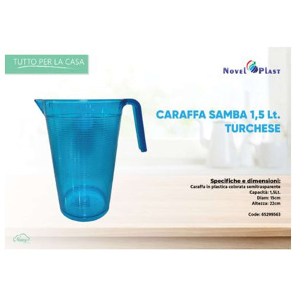 Caraffa Samba Turchese 1.5Lt 299563 Nouv