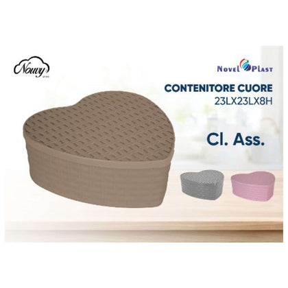 Contenitore Cuore 814087 Nouvy - 23X23X8 Cm