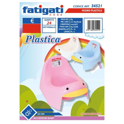 Vasino In Plastica Baby 30 Cm - Fantasia Papera - Colori Assortiti