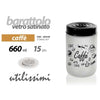 Barattolo per Caffe in Vetro Satinato - 15 cm - 660 ml