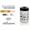 Barattolo per Sale in Vetro Satinato - 660 ml