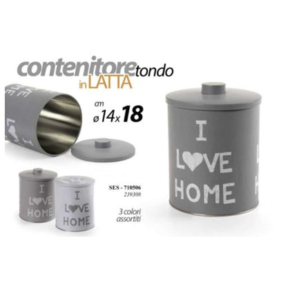 Contenitore I Love Home - 13,8X18 cm - Colori Assortiti