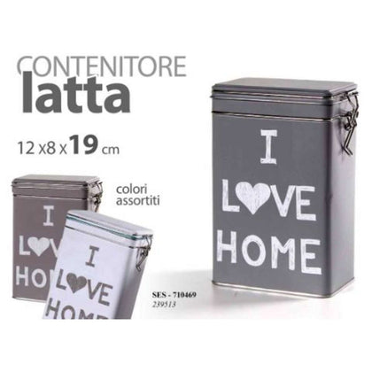 Contenitore I Love Home - 12X8X19 cm - Colori Assortiti