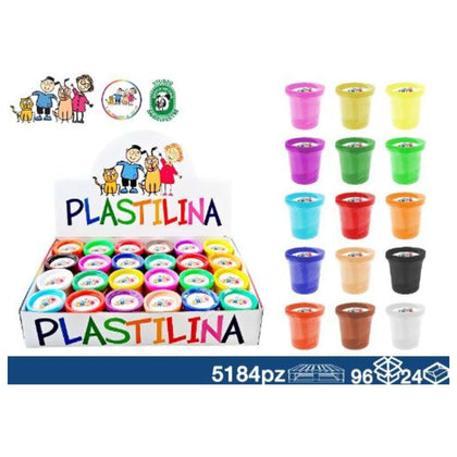 Plastilina Barattolo 100Gr 24Pz 77186