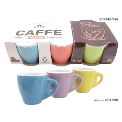 Tazzina Caffe 6Pz Colorata 949168 Intrad