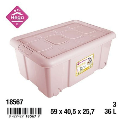 Baule Rosa 59X40X25 36Lt 18567 Hega