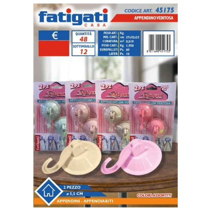 Appendino Ventosa 2Pz Col.Ass. 45175 Fat
