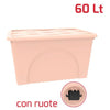 Scatola 60Lt Con Ruote Rosa 9019207M18 Rp