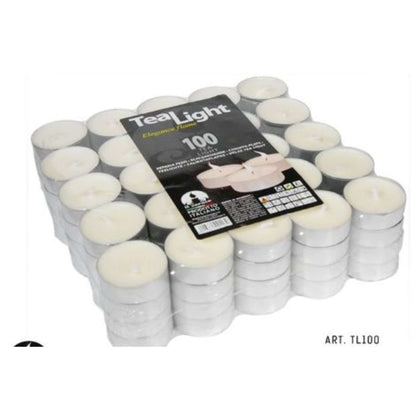 Candele Tea Light 100Pz Bianco Tl100B C.Nappi