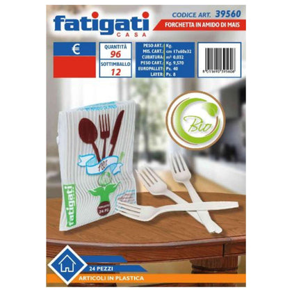 Forchetta Biodeg. In Amido Di Mais 39560