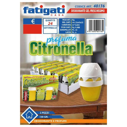 Deodorante Gel 2Pz Citronella 40176 Fat
