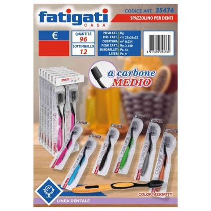 Spazzolino Denti Medio Carbone 35476 Fat