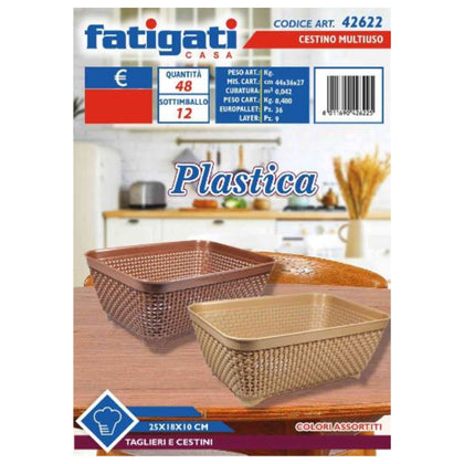 Cestino Multiuso Pl 42622 - 25X18X10 Cm