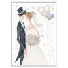 Biglietto Matrimonio Foil Oro Aloc04/12