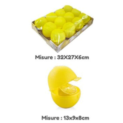 Contenitore Limone in Plastica - 13x9x8 cm