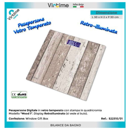 Bilancia Lcd Vetro Dark Wood S22310/01