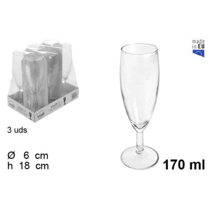 Calice 6Pz Vetro Per Cava 170Ml 688177