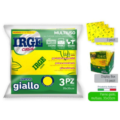 Panno Multiuso Giallo 3Pz 4165A Irge