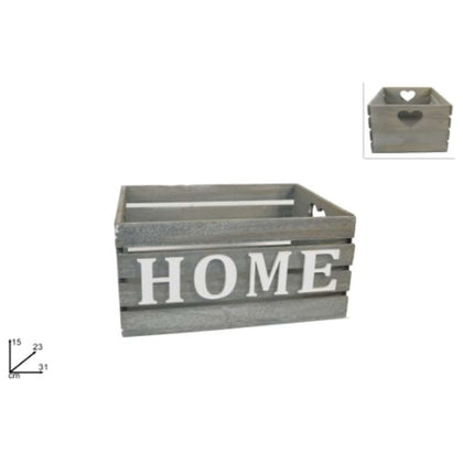 Cassetta Legno Home 31X23X15 Gri. 53643