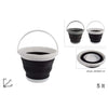 Secchio Richiudibile 5Lt Con Manico 06713 2S