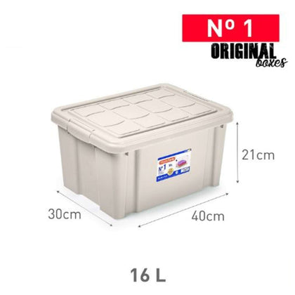 Scatola Multiuso 16Lt Tortora - 30X40Xh21 Cm