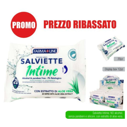 Salviette Farma Intime 20Pz C/Aloe 5055A