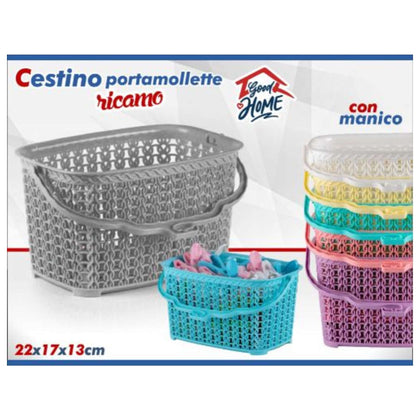 Cestino Portamollette Ricamo 393684 Int.