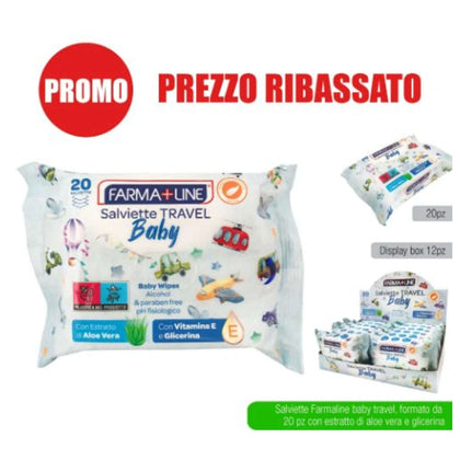 Salviette Farmaline 20Pz Baby Aloe 5175A