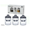 3 Barattoli Per Sale/Caffè/Zucchero in Vetro Con Coperchio - 70 Cl