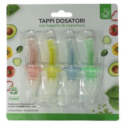 Tappo Dosatore Per Bottiglia 4Pz Con Tappino 749598 Gt