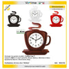 Orologio Quad.Bianco Coffee Cup 1803/00