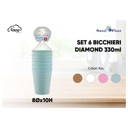 Bicchiere 6Pz Diamond 813141 Nouvy