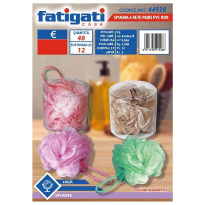 Spugna A Rete Paris Pvc 60Gr - Colori Assortiti 44928