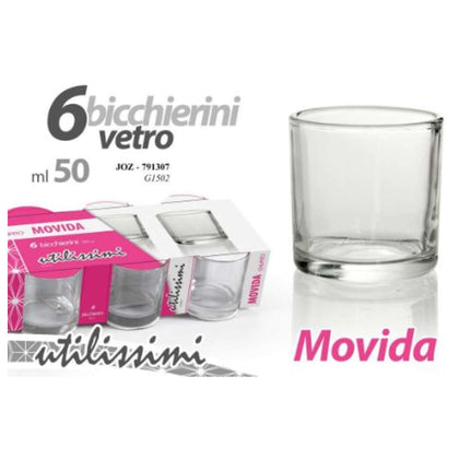 Bicchierino Vetro 6Pz Movida 791307 Gc