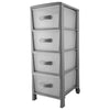 Cassettiera Slim 4 Grigio - 29,5X39,5X76 Cm